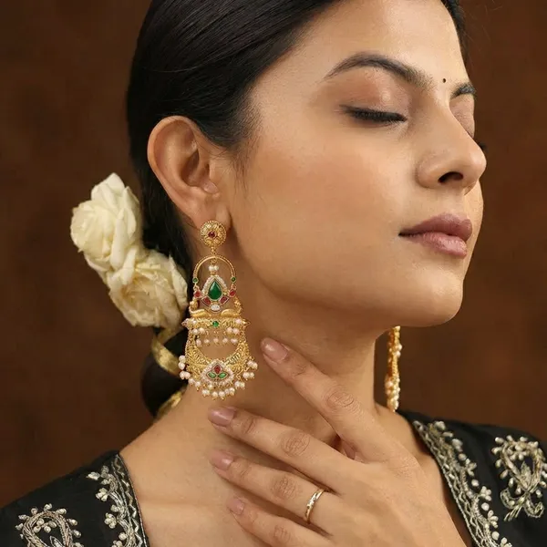Lavanya_Green_Danglers_Earrings