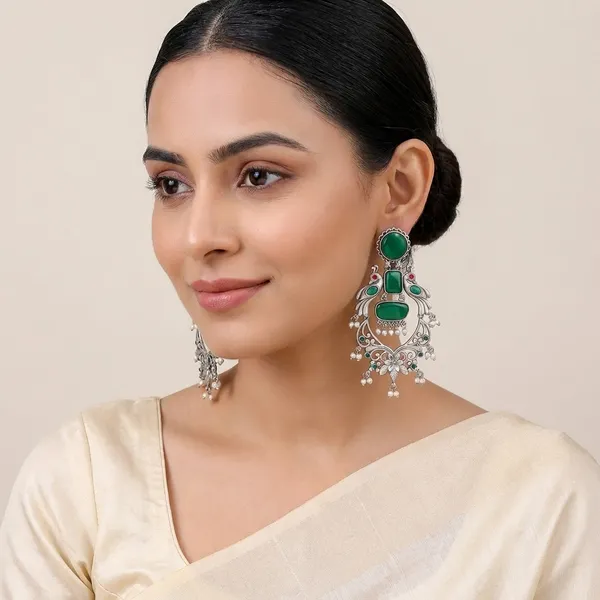Pushpa_Green_Dangler_Earrings