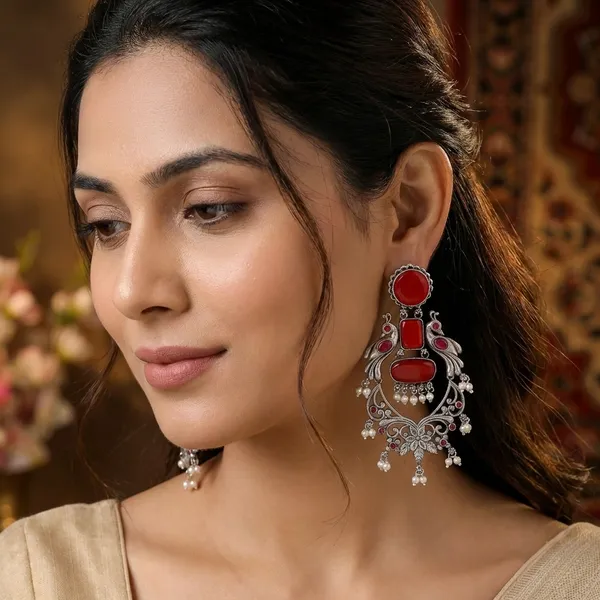 Pushpa_Red_Dangler_Earrings