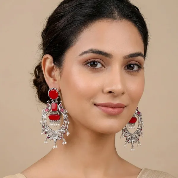 Pushpa_Red_Dangler_Earrings