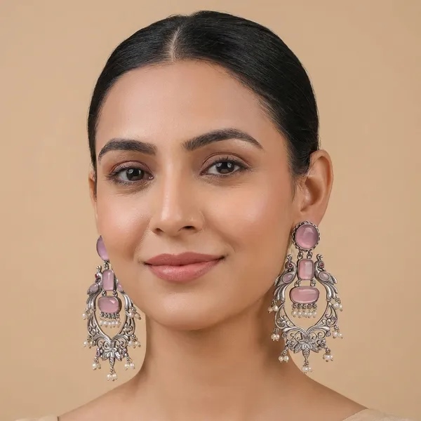 Pushpa_Pink_Dangler_Earrings