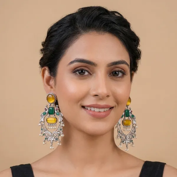 Pushpa_Yellow_Dangler_Earrings