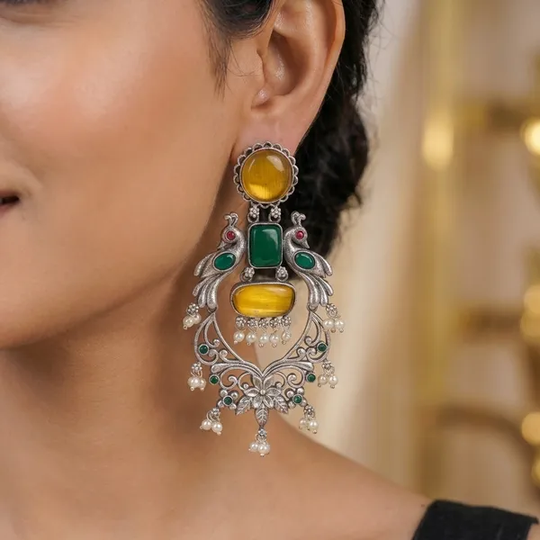 Pushpa_Yellow_Dangler_Earrings
