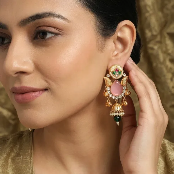 Sreejitha_Premium_Pink_Jhumki
