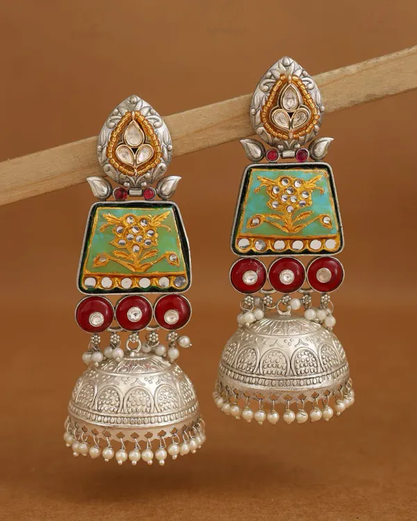 Shivika_Blue_Jhumki_Earrings