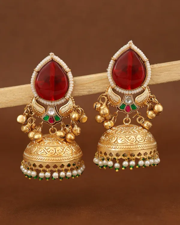 Sharvani_Red_Jhumki