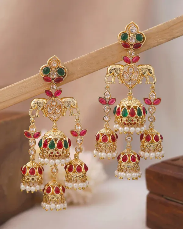 Gaurika_Gold_Jhumki_Earrings