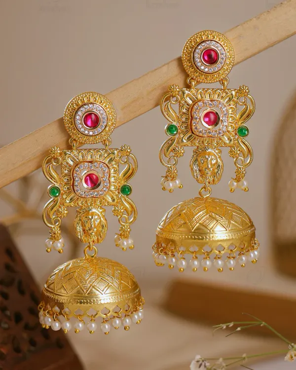 Alankrita_Premium_Pink_Jhumki_Earrings