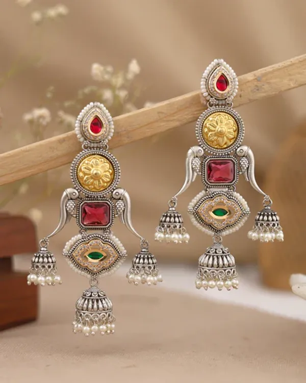 Mithila_Pink_Jhumki_Earrings