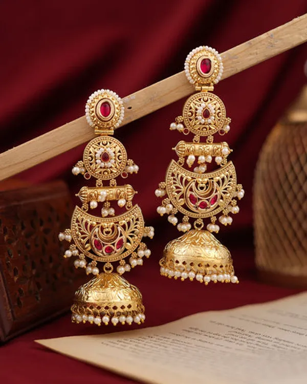 Falguni_Premium_Pink_Gold_Jhumki