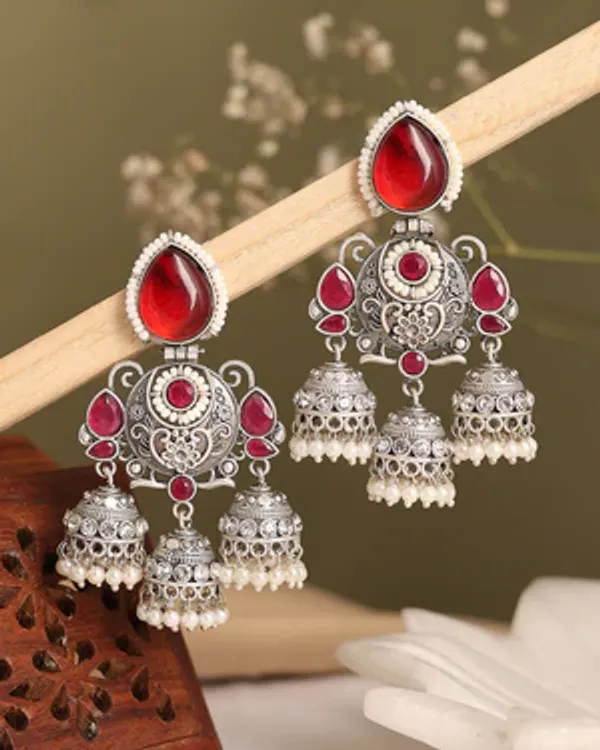 Prakriti_Red_Traditional_Dangler_Earrings