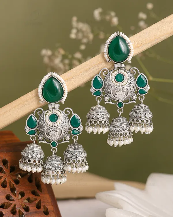 Prakriti_Green_Traditional_Dangler_Earrings