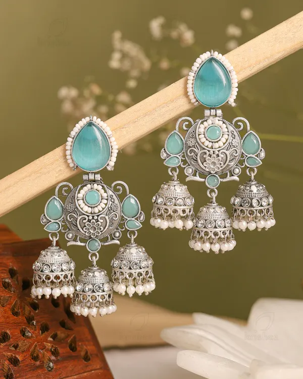 Prakriti_Blue_Traditional_Dangler_Earrings