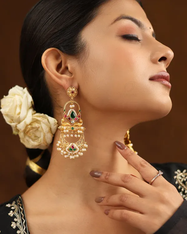 Lavanya_Green_Danglers_Earrings