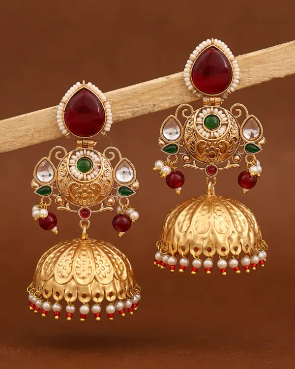 Tejaswini_Gold_Jhumki_Earrings