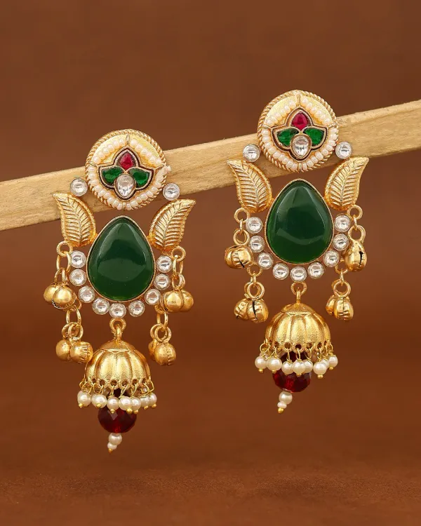 Sreejitha_Premium_Green_Jhumki