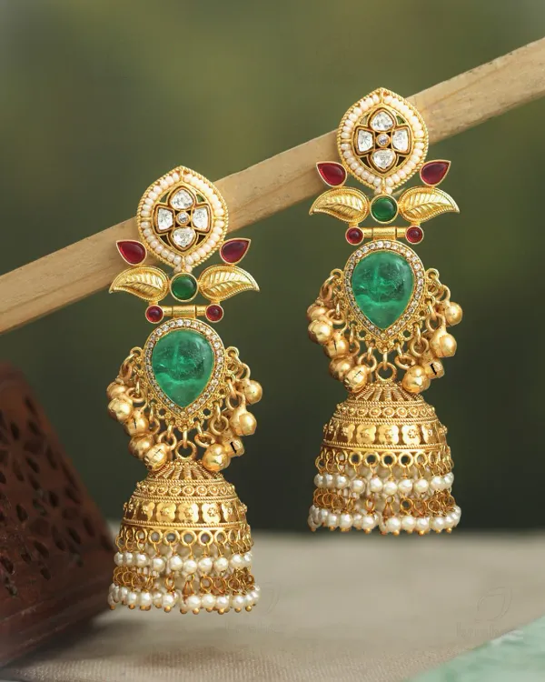 Sagarika_Golden_Jhumki_Earrings