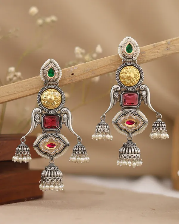 Mithila_Green_Jhumki_Earrings