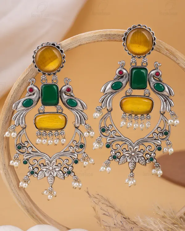 Pushpa_Yellow_Dangler_Earrings