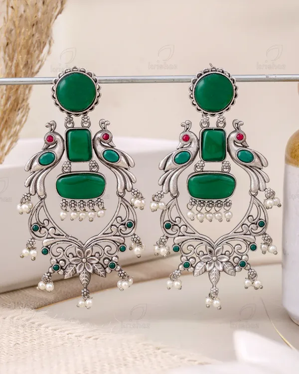 Pushpa_Green_Dangler_Earrings