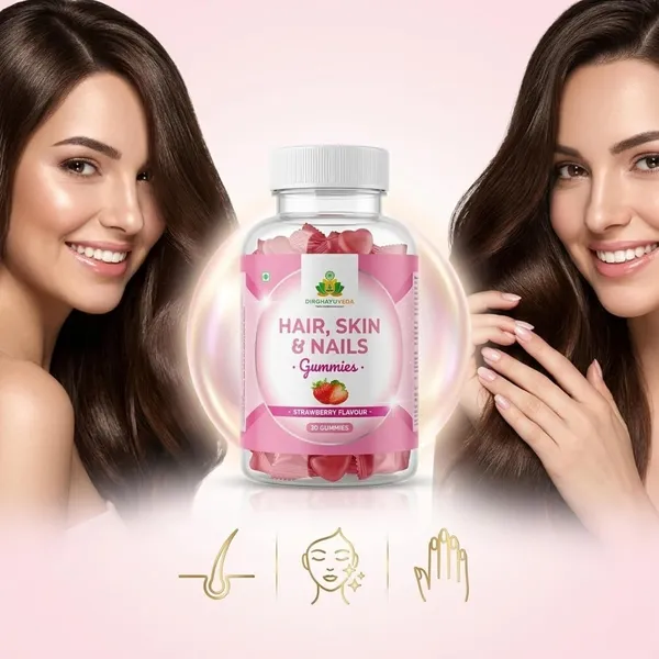Dirghayu_Veda_Hair,_Skin_&_Nails_Gummies_-_Strawberry_Flavor_(30_Gummies)