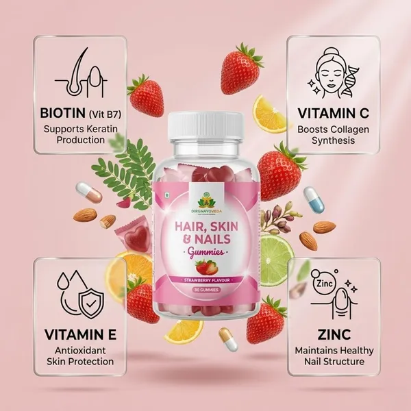 Dirghayu_Veda_Hair,_Skin_&_Nails_Gummies_-_Strawberry_Flavor_(30_Gummies)