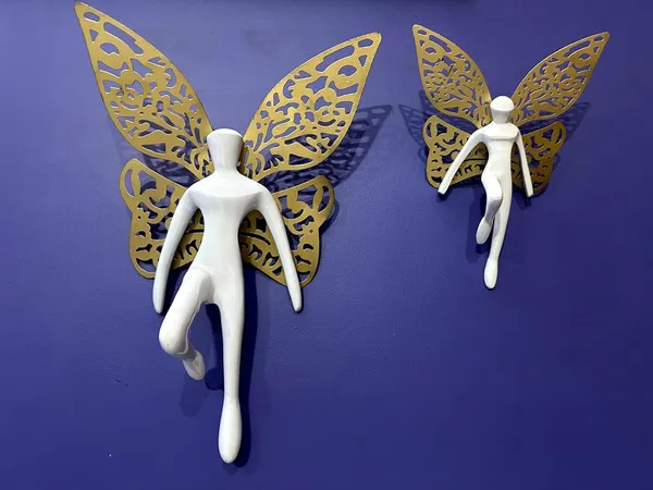 White_Metal_Fairy_Garden_Statues_Set_Of_2