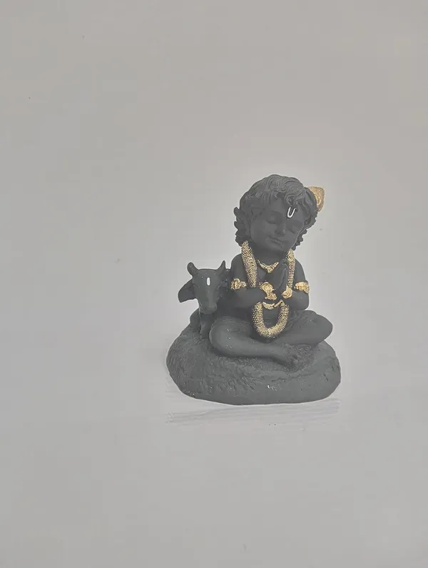 Black_Krishna_With_Cow_Resin_Miniature