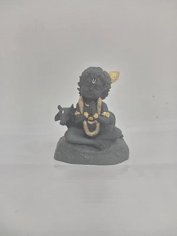 Black_Krishna_With_Cow_Resin_Miniature