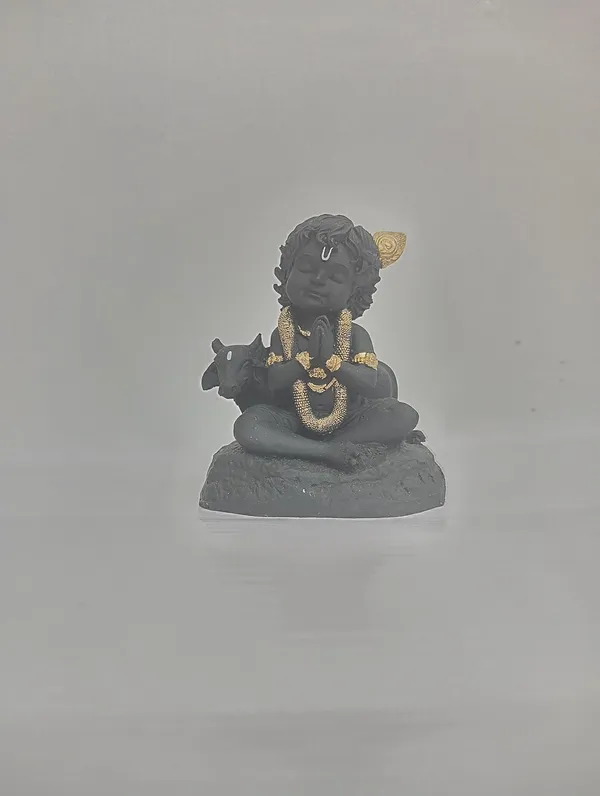 Black_Krishna_With_Cow_Resin_Miniature