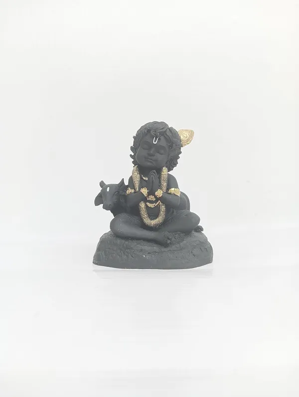 Black_Krishna_With_Cow_Resin_Miniature