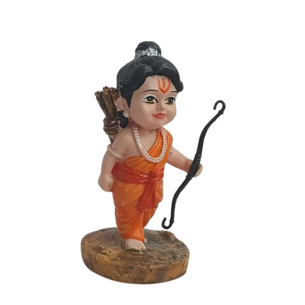Blue_And_Orange_With_Gold_Accents_Resin_Ram_Miniature_Figurine