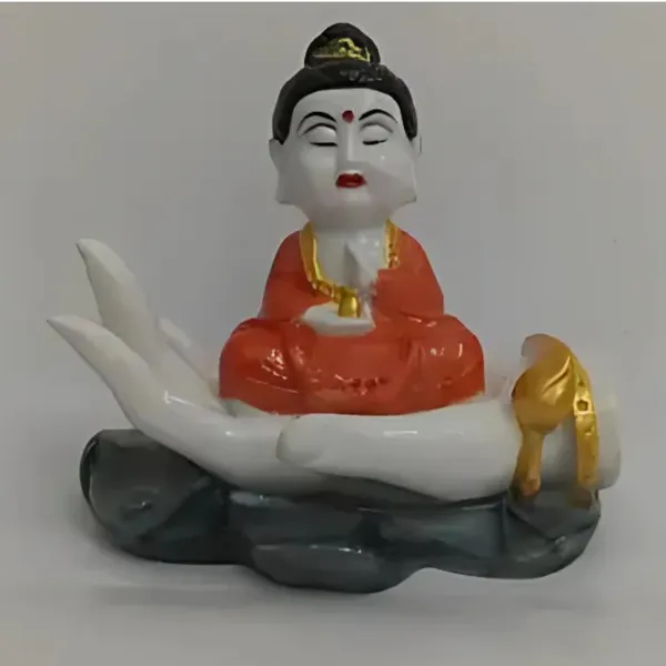 Orange_Buddha_On_Palm_Resin_Figurine