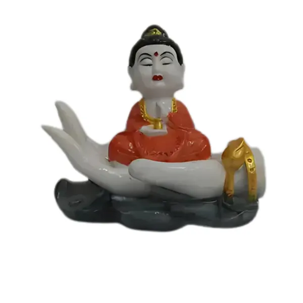 Orange_Buddha_On_Palm_Resin_Figurine