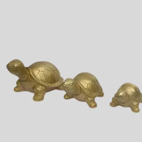 Orange_Resin_Turtle_Showpiece_Set