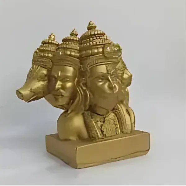 Gold_Panchmukhi_Hanuman_Resin_Idol