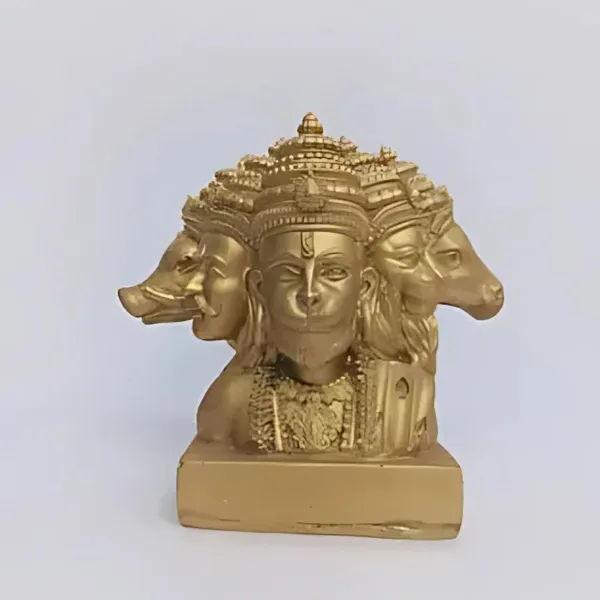 Gold_Panchmukhi_Hanuman_Resin_Idol