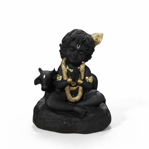 Black_Krishna_With_Cow_Resin_Idol