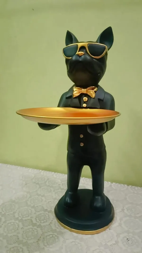 Black_And_Gold_Butler_Dog_Statue_With_Tray