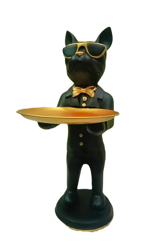 Black_And_Gold_Butler_Dog_Statue_With_Tray