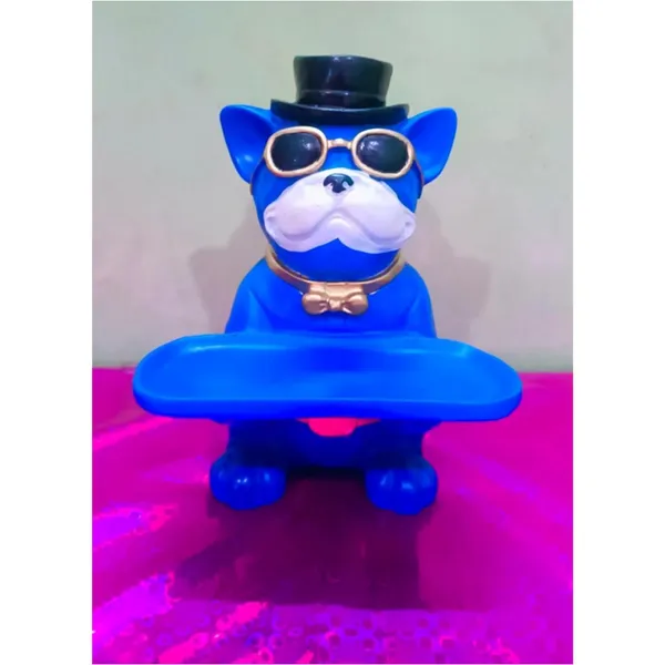 Blue_Butler_Dog_Statue_With_Tray