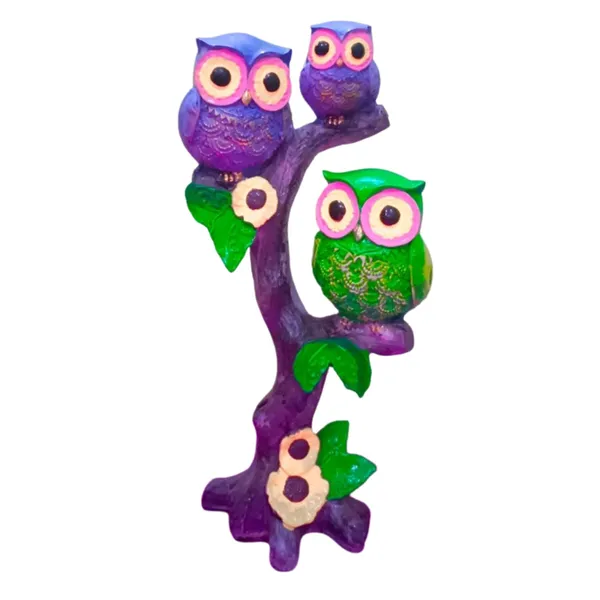 Ceramic_Owl_Family_Resin_Figurine