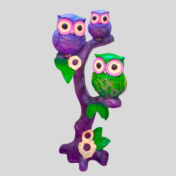 Ceramic_Owl_Family_Resin_Figurine