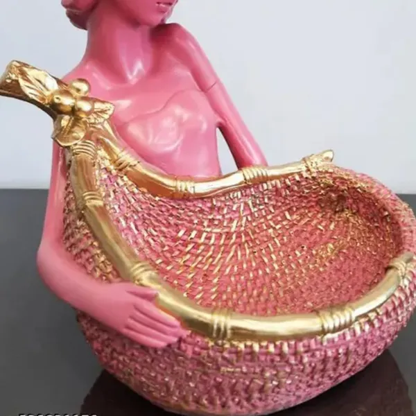 Multicolor_Lady_With_Basket_Resin_Figurine