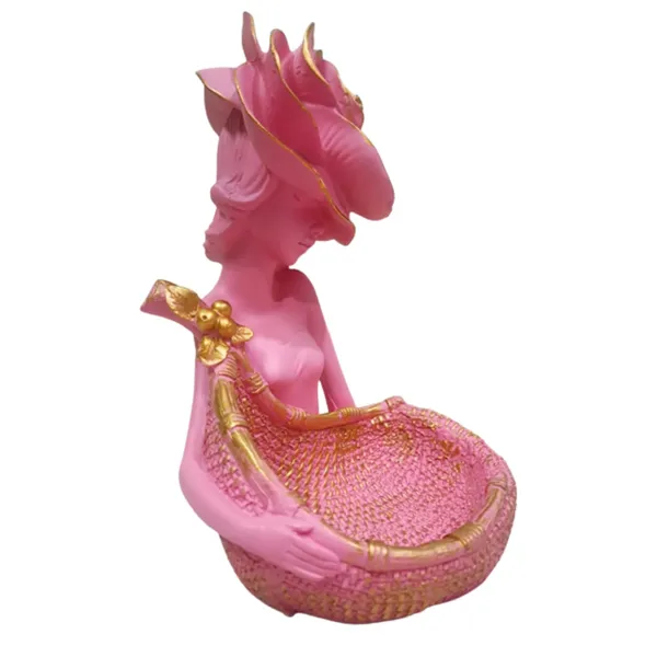 Multicolor_Lady_With_Basket_Resin_Figurine