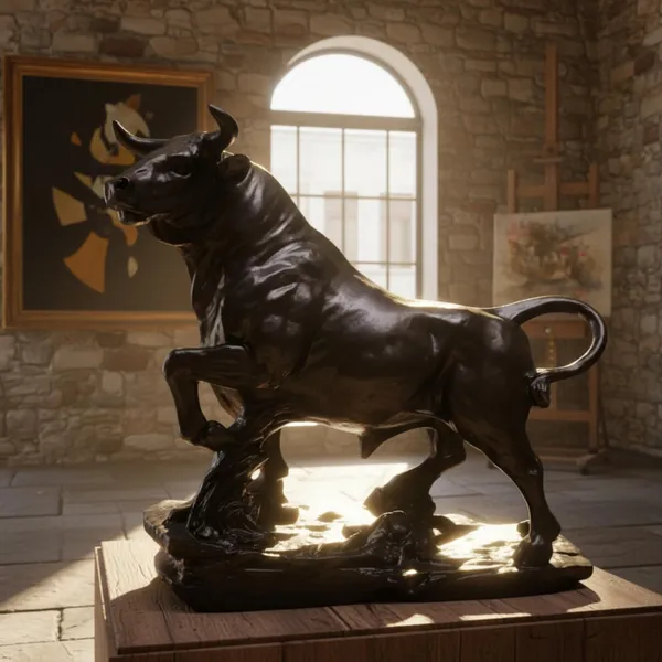 Multicolor_Resin_Bull_Statue