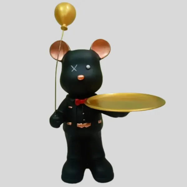 Multicolor_Resin_Bear_Figurine_With_Tray