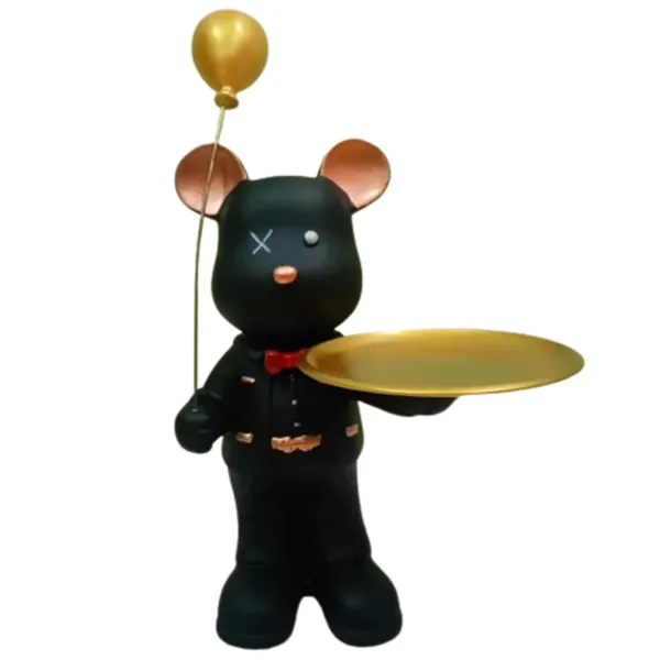 Multicolor_Resin_Bear_Figurine_With_Tray