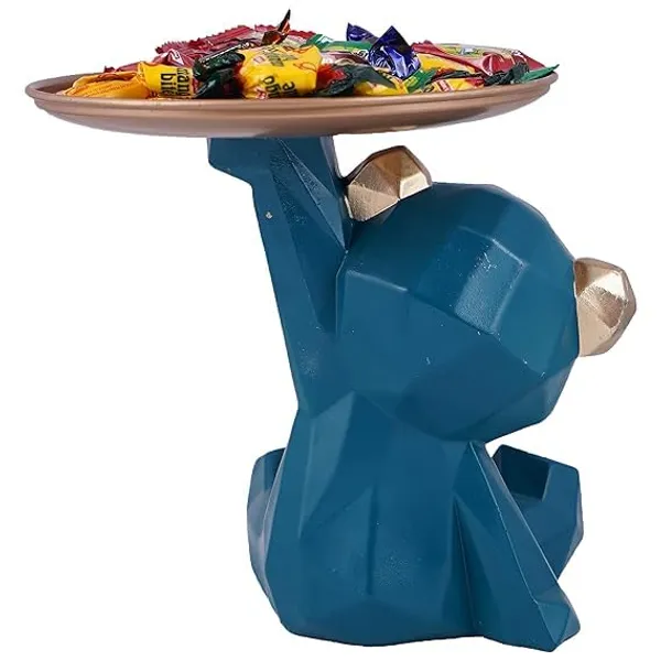 Multicolor_Dog_Statue_With_Tray