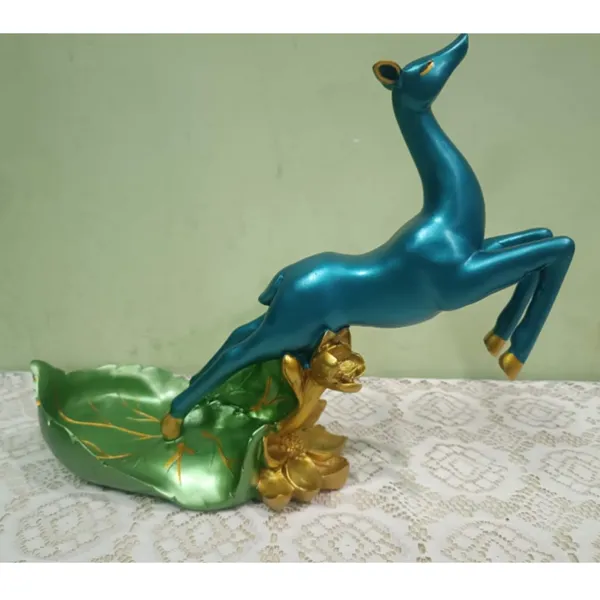 Multicolor_Resin_Deer_Figurine_With_Tray